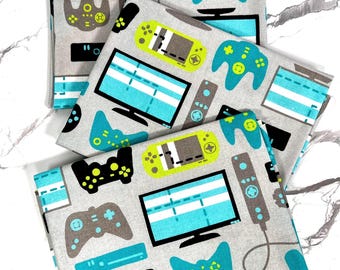 Game on Light Gray Equipment Print Quilting Cotton Fabric Fat Quarter - Camelot Fabrics