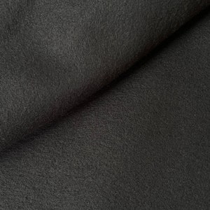 Black Anti-Pill Plush Fleece Fabric -One yard