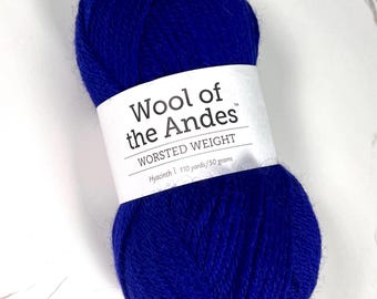 Knit Picks Wool of the Andes Yarn in Hyacinth, Worsted Weight Yarn