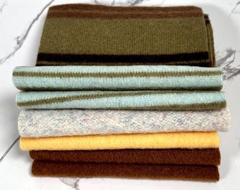 Upcycled Felted Sweater Pieces, DIY Mittens Fabric