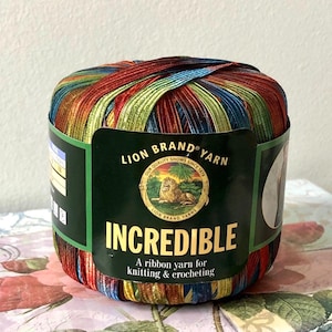 Copper Penny Incredible Ribbon Lion Brand Yarn Novelty Yarn Multi Color Ribbon Yarn