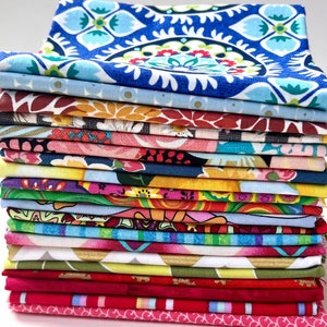 Colorful Modern Prints Cotton Fat Quarters Bundle - Quilting Fabric, 20 Pieces