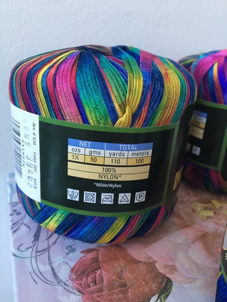 Rainbow Incredible Ribbon Yarn Lion Brand Yarn Specialty Yarn Etsy