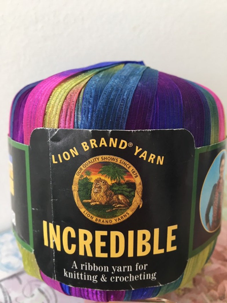 Carnival Incredible Ribbon Yarn Lion Brand Yarn Specialty Yarn Etsy