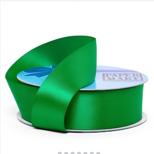 068885 1.5\" Wide Single Face Satin Ribbon, Emerald Green, 4 Yds