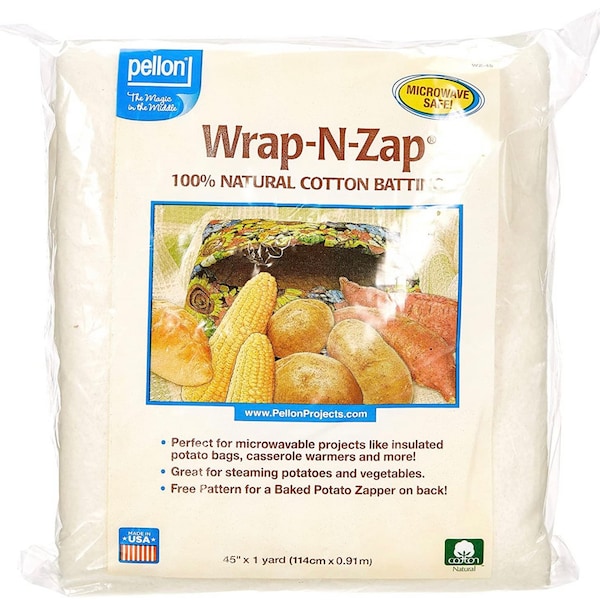 Wrap-N-Zap Bateo de algodón 100% natural 1 yarda