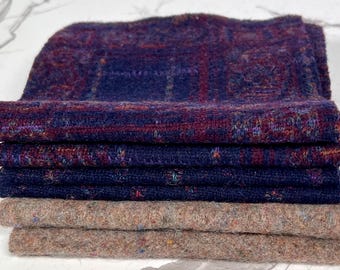 Upcycled Felted Sweater Pieces, DIY Mitten Fabric