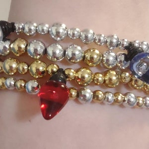 Christmas Light Plastic Bead Stretch Bracelet