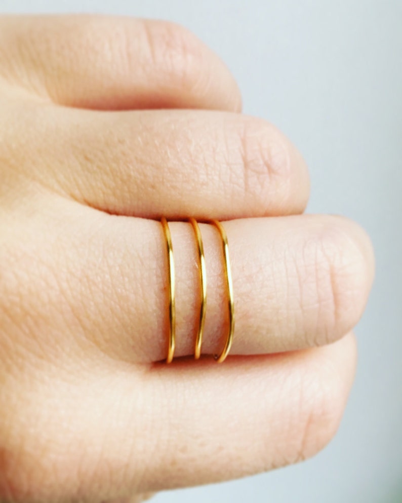 Gold Plated Spiral Ring \u2022 Spiral ring \u2022 Layered ring \u2022 Stackable ring \u2022 Statement ring
