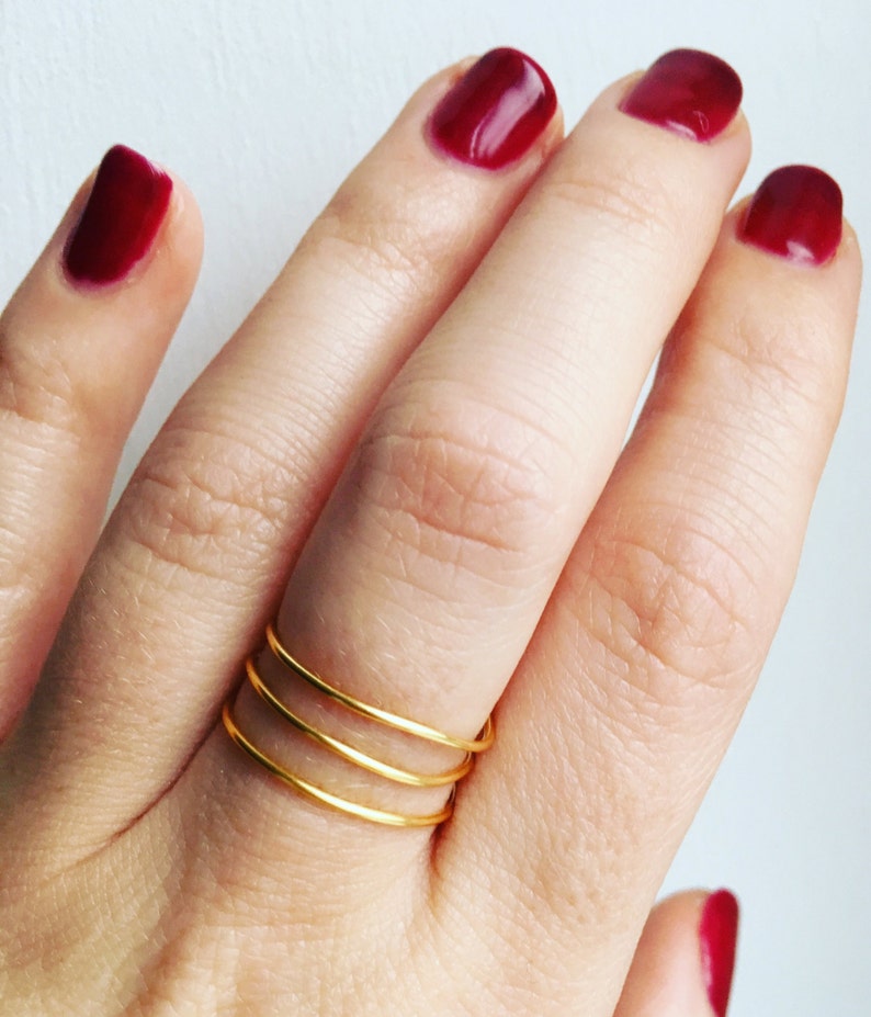Gold Plated Spiral Ring \u2022 Spiral ring \u2022 Layered ring \u2022 Stackable ring \u2022 Statement ring