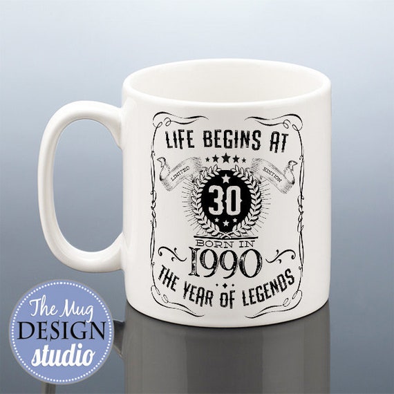 LIFE BEGINS AT 30 30th Birthday Mug for Him 30th Birthday Gift | Etsy
