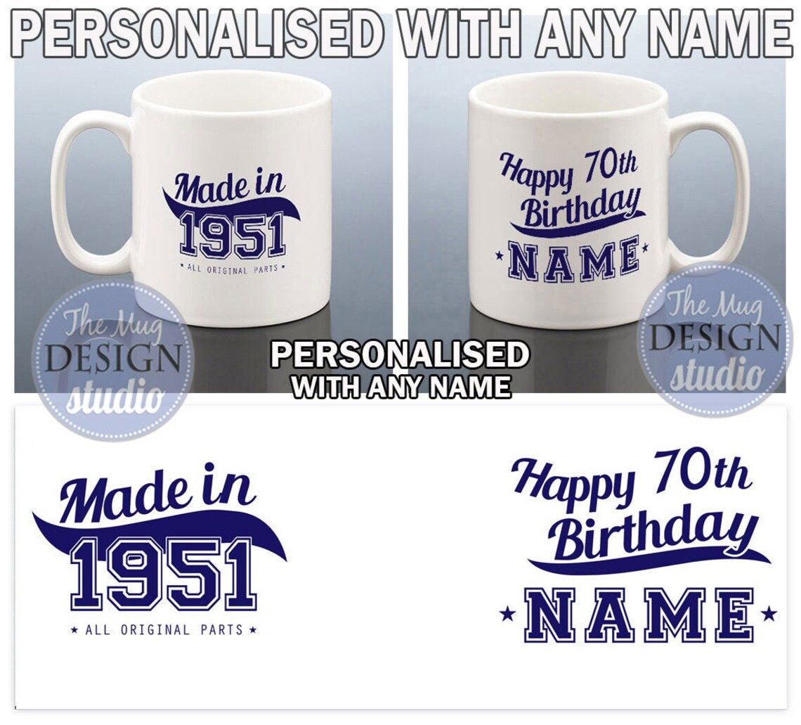 70th Birthday Mug Him 70th Birthday Gift Men Uk