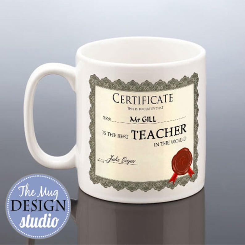 Personalised thank you teacher gift Mug cup Coaster end of term school present