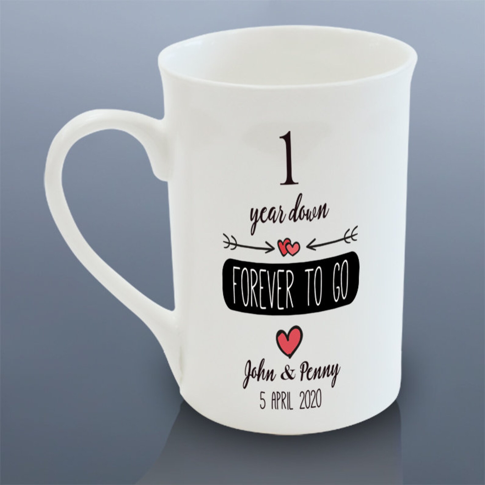 1st WEDDING ANNIVERSARY MUG 1st Anniversary Gift for Her Etsy