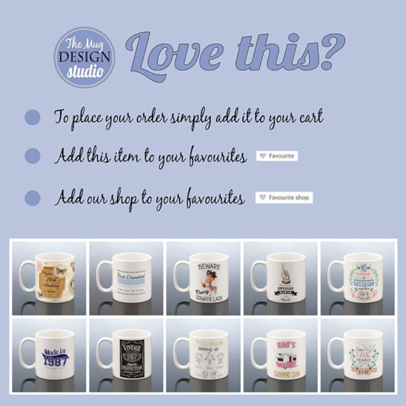 May include: A collection of 10 white ceramic mugs with various designs. The mugs feature designs such as "Happy 70th Birthday", "Best Grandma", "Beware Crazy Giraffe Lady", "No One is Perfect", "Made in 1987", "Vintage 1967", "This Dadon Belongs to", "Wan's Coming Soon", and "Mrs. Me".