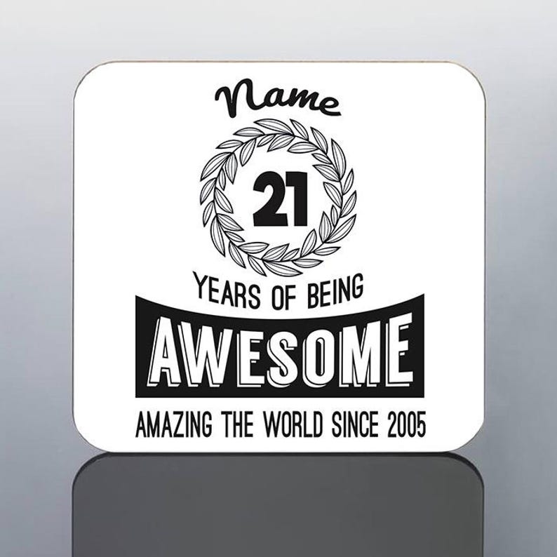 21st BIRTHDAY GIFT Him 21st Birthday Mug Boys Personalised 2005 Birthday Cup 21 Year Old Custom Gift Men Son Daughter Friend Grandson Nephew image 3