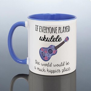 UKULELE MUG Birthday Gift Him Funny Ukulele Player Cup Ukulelist Music Teacher Gift Girls Ukulele Her Friend Men Women Ukuleleist Wife