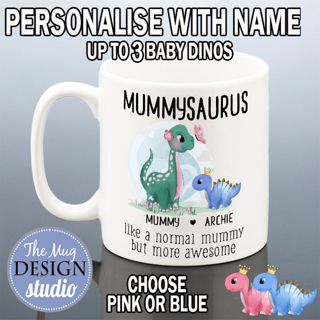 MUMMY GIFT 1st Christmas Mummy Birthday Mug Mum Dinosaur Cup Mummy Gift Mammy Mommy Personalised