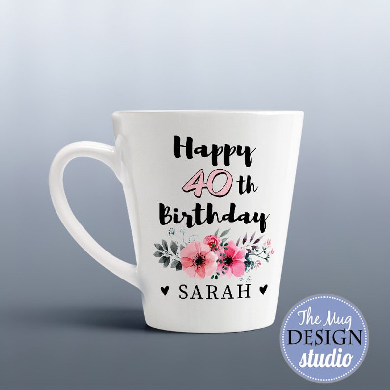 40th BIRTHDAY MUG for Her 40th Birthday Gift for Women | Etsy