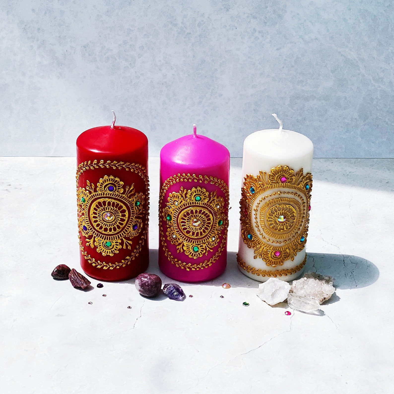 Henna style candles for bridal mehndi by Bhavis Mehndi on Etsy