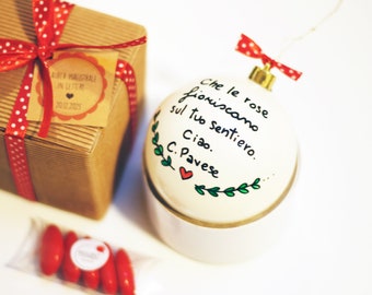 Graduation favors personalized Christmas balls gift idea