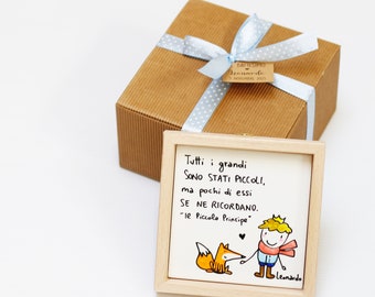 Baptism favors first communion confirmation phrases illustration animals personalized ceramic tile original tile