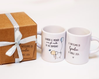 Baptism favors first communion confirmation phrases illustration animals personalized ceramic tile original tile