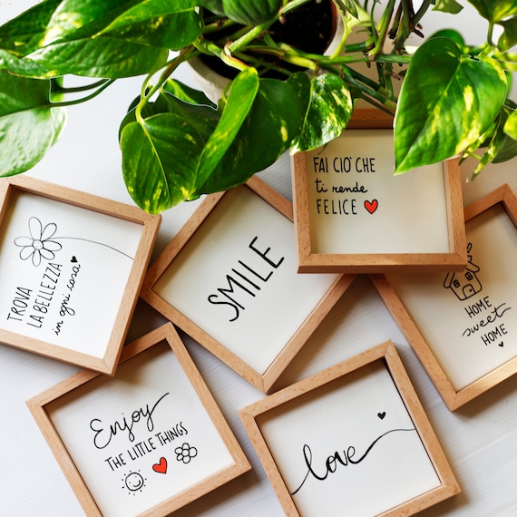 Mattonella personalizzata con cornice in legno