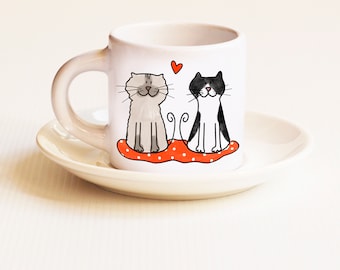 Personalized ceramic coffee cup, original gift idea