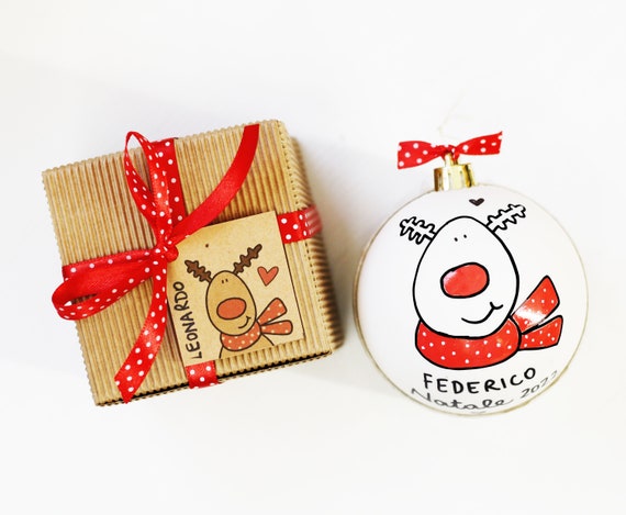 Baptism favors Personalized Christmas baubles gift idea for baby girl, mother