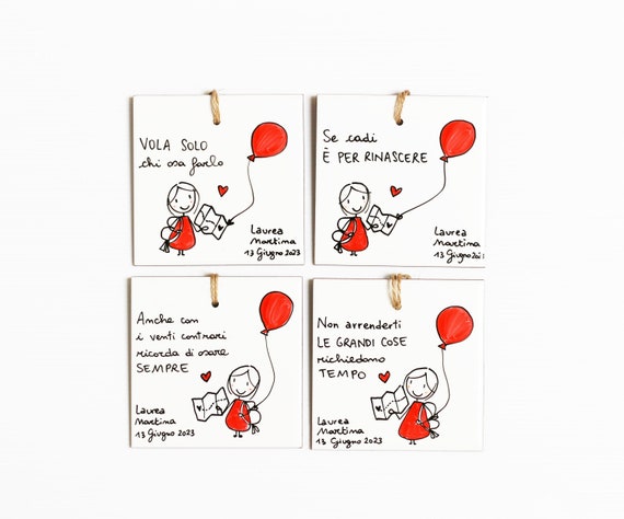 Mattonella in ceramica (Bomboniere per Nascita, Battesimo, Comunione, Cresima, Laurea e Matrimonio)