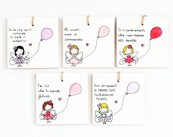 Baptism favors first communion confirmation phrases illustration animals personalized ceramic tile original tile