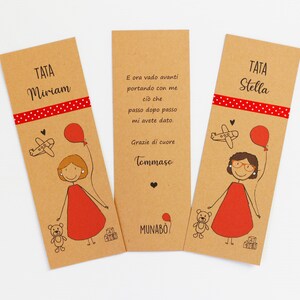Segnalibro personalizzato idea regalo illustrazioni frasi originale amica mamma maestre