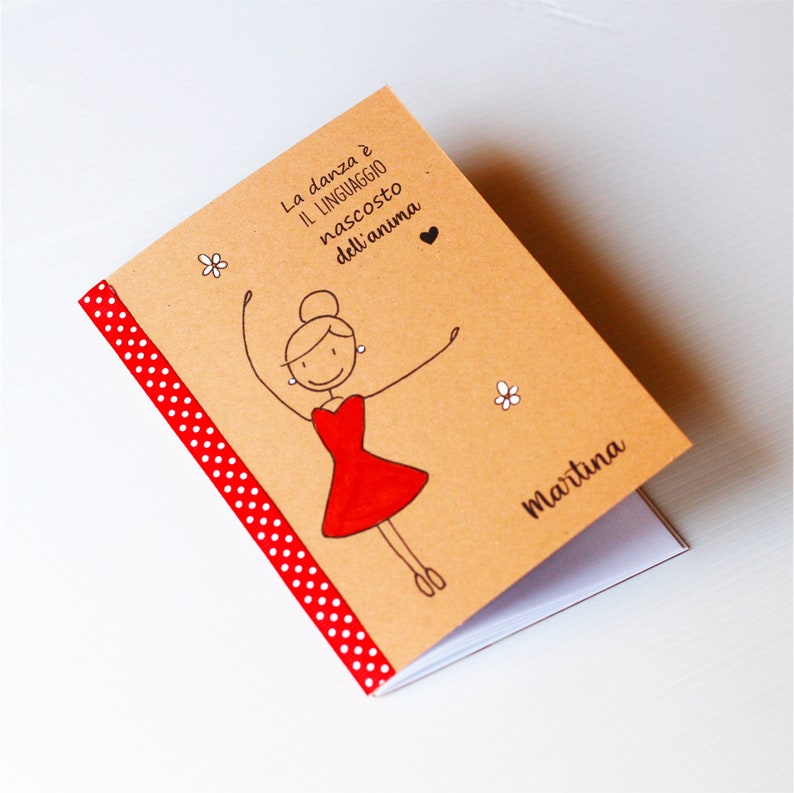 Personalized notebook notebook, gift idea for friend, teacher, mother, kraft notebook image 8
