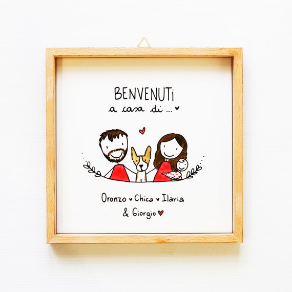 Quadro personalizzato regalo san valentino coppia casa nuova fidanzato  marito moglie casa nuova originale amica mamma zia decorazione -  Italia