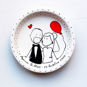 Bomboniere matrimonio frasi originali personalizzate piattino terracotta sposi wedding fAvor
