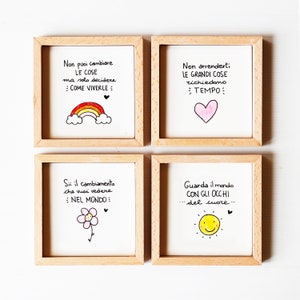 Bomboniere comunione cresima bambina quadretto frasi illustrazione animali personalizzate ceramica mattonella piastrella artigianali cuore