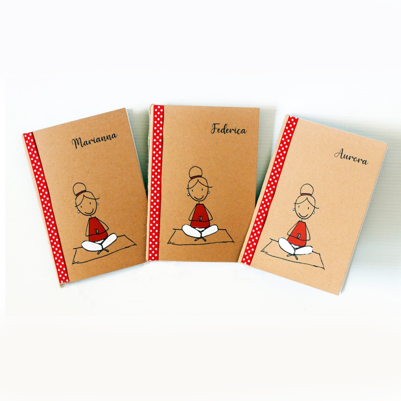 Personalized notebook notebook, gift idea for friend, teacher, mother, kraft notebook image 4