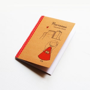 Personalized notebook notebook, gift idea for friend, teacher, mother, kraft notebook image 9