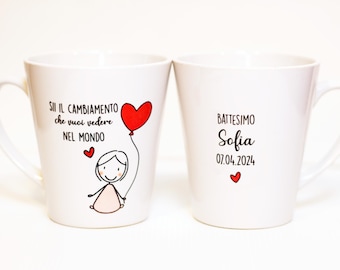 Baptism favors first communion confirmation phrases illustration animals personalized ceramic tile original tile