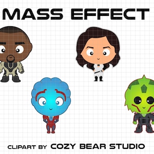 Clipart gamerkunstpersonages voor leuke verzamelaars