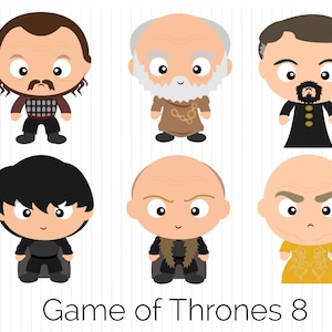 Söta Game of Thrones-karaktärer Clipart direktnedladdning PNG