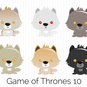 Söta Game of Thrones-karaktärer Clipart direktnedladdning PNG