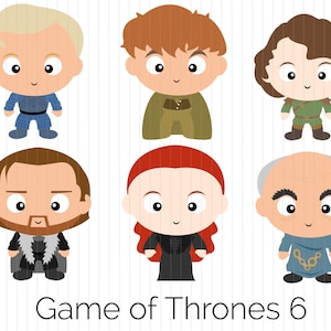 Söta Game of Thrones-karaktärer Clipart direktnedladdning PNG