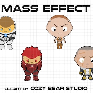 Fofo Funko Pop Mass Effect Clipart - Grunt, Jack, Wrex, Zaeed Massani