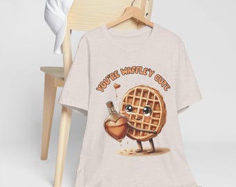 Adorable camiseta con juego de palabras sobre gofres: "Eres un gofre muy lindo": regalo divertido para amantes de los desayunos