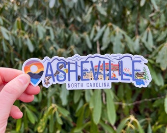 Asheville North Carolina Blue Ridge Mountain Travel Sticker