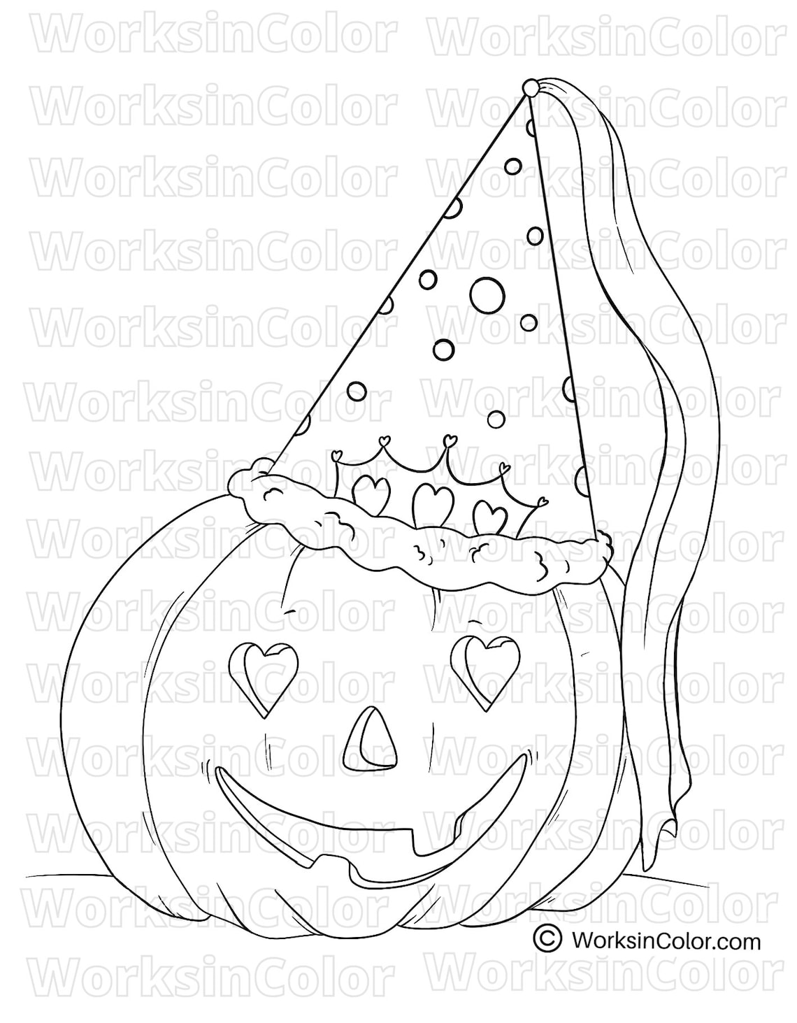 Cute Jack Olantern Coloring Pages Digital Download Pumpkin Etsy