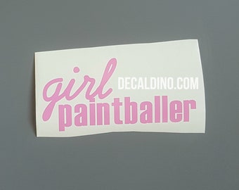 Girl Paintballer Decal Sticker - Women Sports Pride