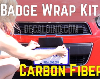Carbon Fiber Car Emblem Wrap Kit - Chevy Badge
